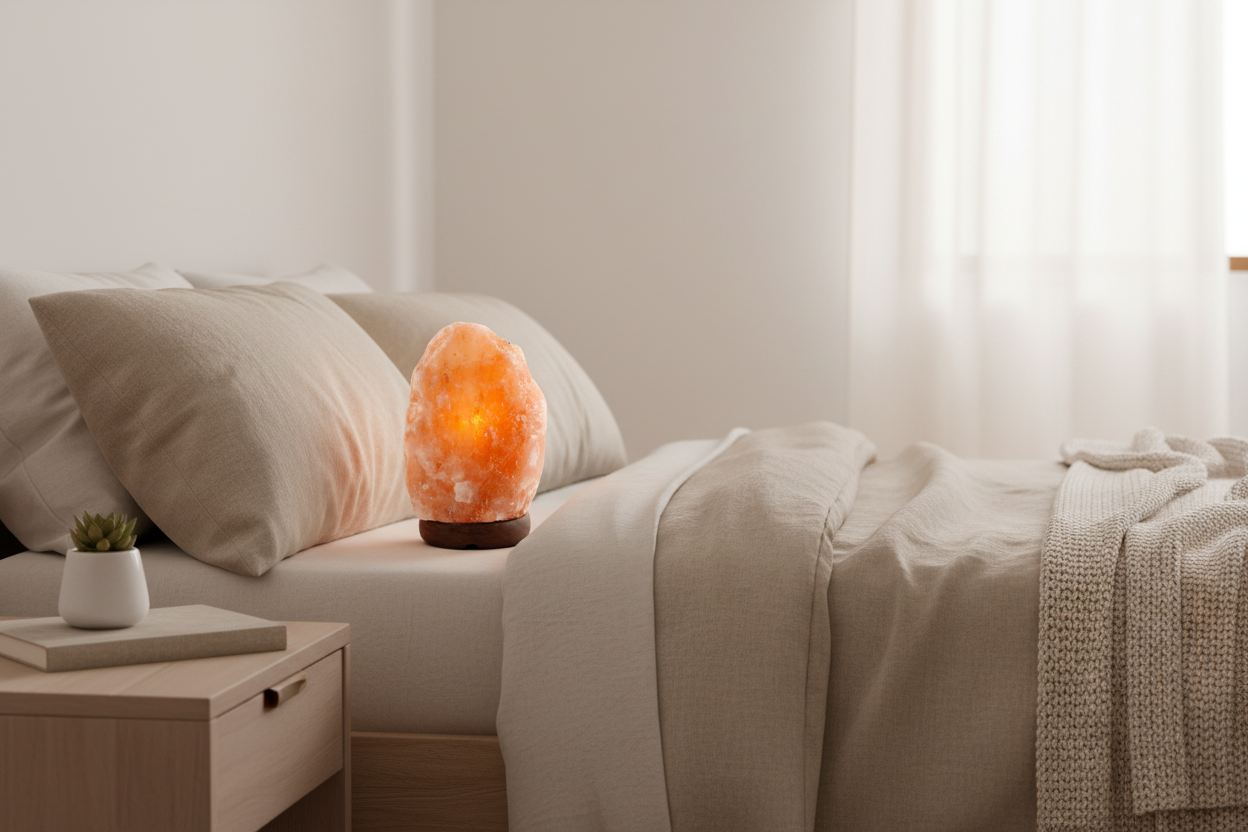 Himalayan Salt Lamp - Bedroom Mockup