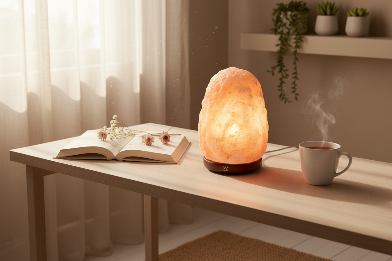 Himalayan Salt Lamp - Desk Mockup