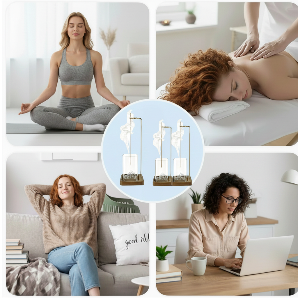 Porta Incienso Madera - Mockup Flat Lay