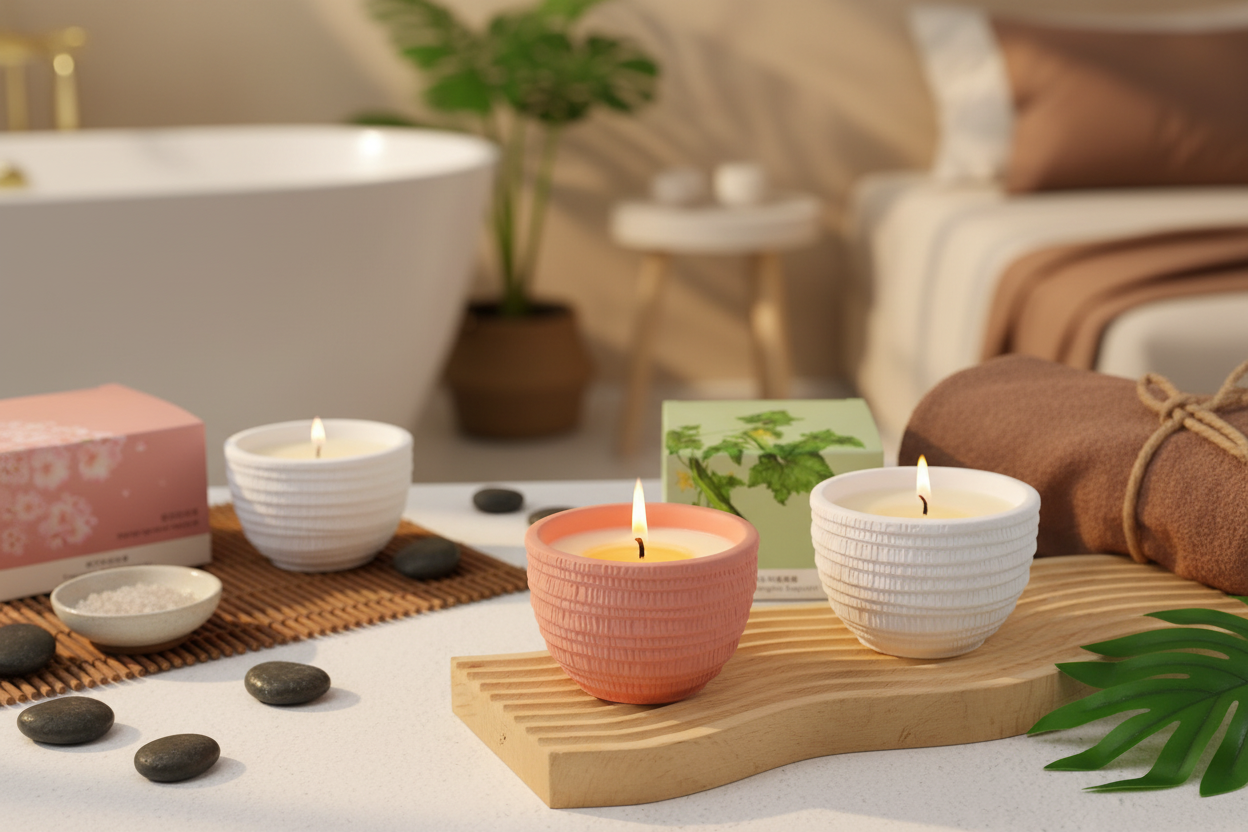 Vela Soja Natural - Mockup Spa